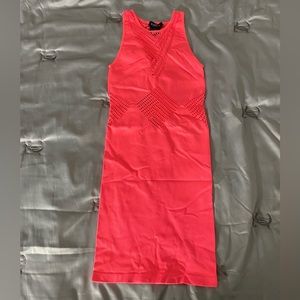 NWOT bebe bodycon crochet orange dress P/S